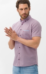 BRAX COTTON DAN SHORT SLEEVE SHIRT-shirts-short-sleeve-Digbys Menswear