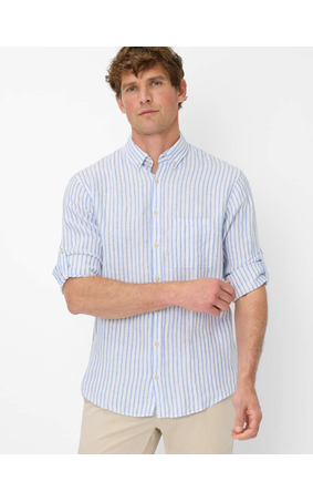 BRAX LONG SLEEVE LINEN SHIRT