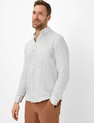 BRAX LONG SLEEVE LINEN SHIRT-shirts-long-sleeve-Digbys Menswear