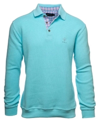 ETHNIC BLUE PLAIN RUGGER-ruggers-and-tops-Digbys Menswear